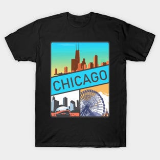 Vintage Style Chicago Decal T-Shirt